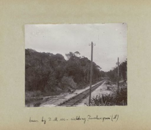 Track at K.M. 100 - Direction "Kwakoegron" (N)