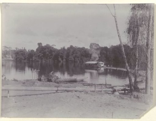 River view with activity in Suriname