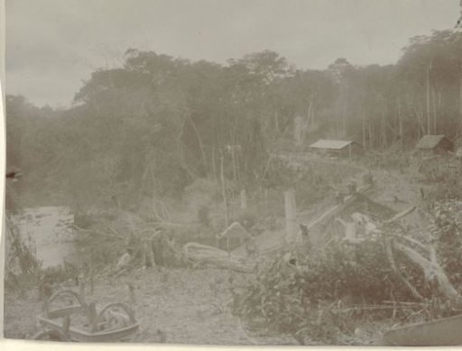 Construction of the railway at Dam, Suriname