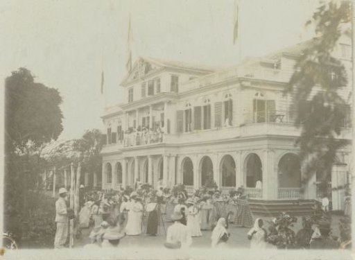 The Curiel ladies at work at the Government Palace in Paramaribo