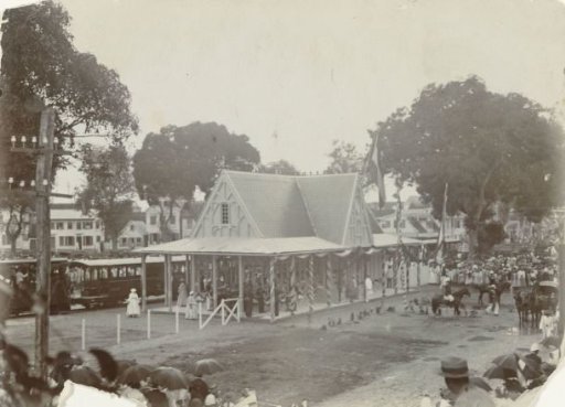 Opening of the Lawa railway in Paramaribo, 1905