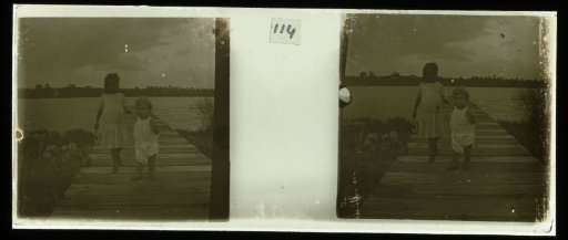 Gerard Brouwers and Paulina on the pier of Plantage Accaribo