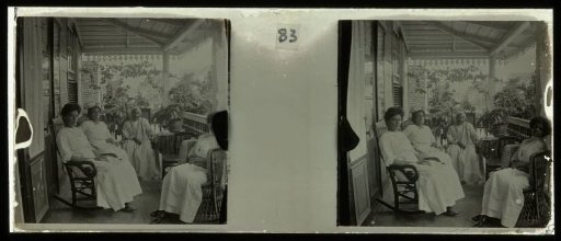 On the veranda of Heerenstraat 18 in Paramaribo