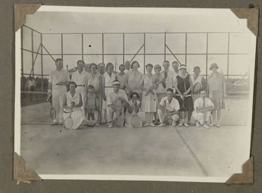 Group photo at the tennis club