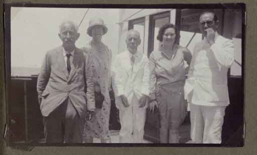 Mr. and Mrs. Jetten with guests on a boat