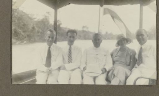 Mr. and Mrs. Jetten with guests on a river boat