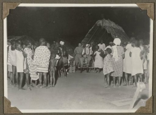 Group of Dutch visitors in a Marron village