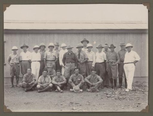 Group photo of the Dutch staff at the mine in Moengo