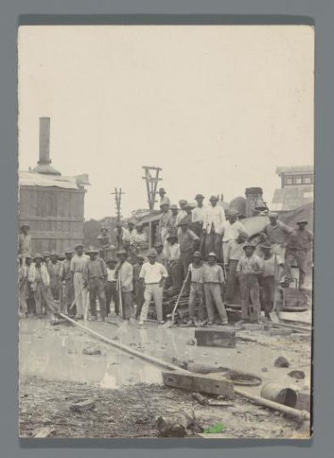 Group photo of factory workers