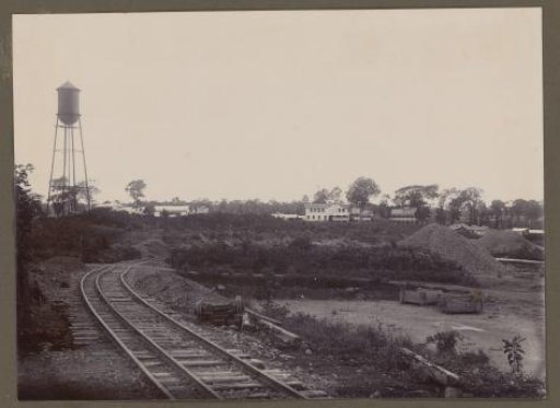 Site of the mine and factory at Moengo