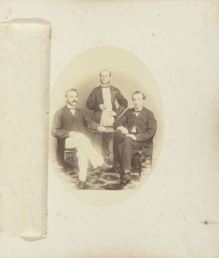Portrait of three European men