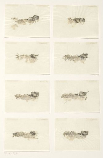 Loose fragments of a print of the reconciliation of Jacob and Esau