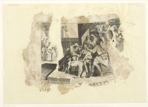 The Healing of Tobit and fragment of a print of the Judgment of Paris
