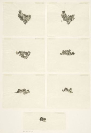 Loose fragments of a print of the scene of Cebes