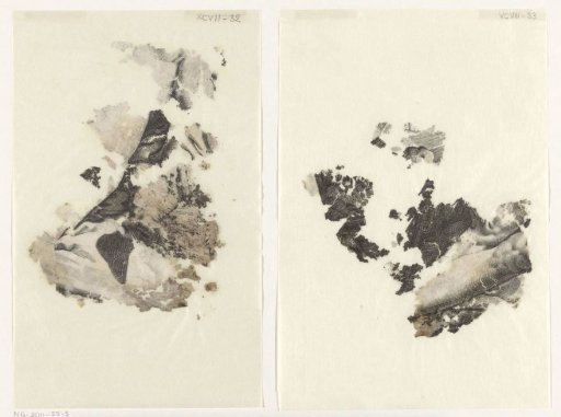Loose fragments of a print of Acis and Galatea