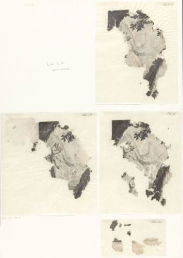 Loose fragments of a print of Acis and Galatea