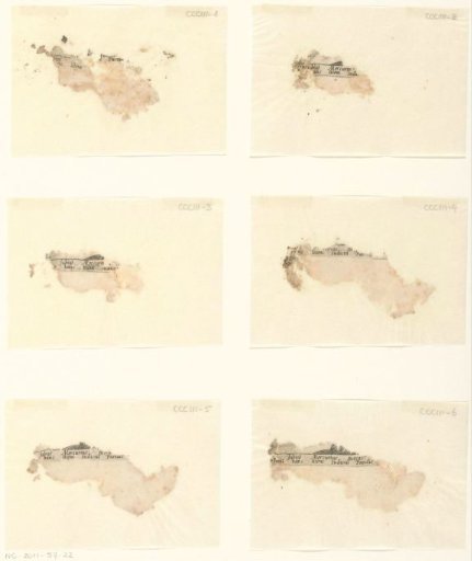 Loose fragments of a print of the Judgment of Paris