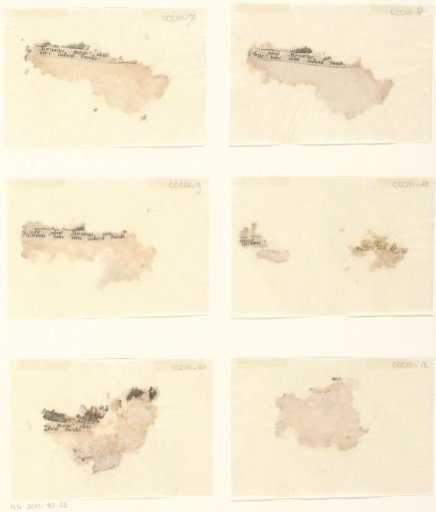 Loose fragments of a print of the Judgment of Paris