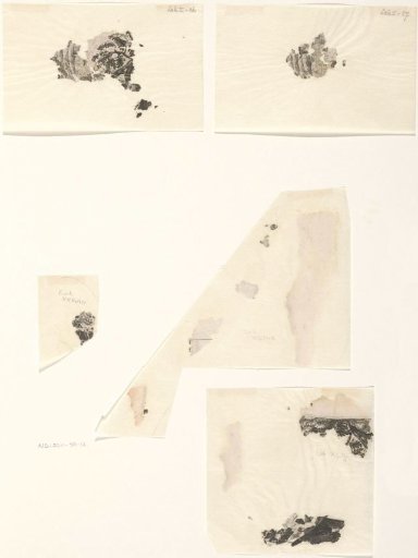 Loose fragments of a print of Pyramus and Thisbe