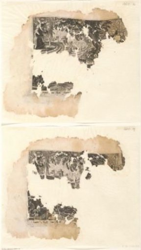 Fragments of prints of Pyramus and Thisbe
