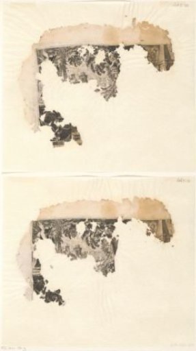 Fragments of prints of Pyramus and Thisbe
