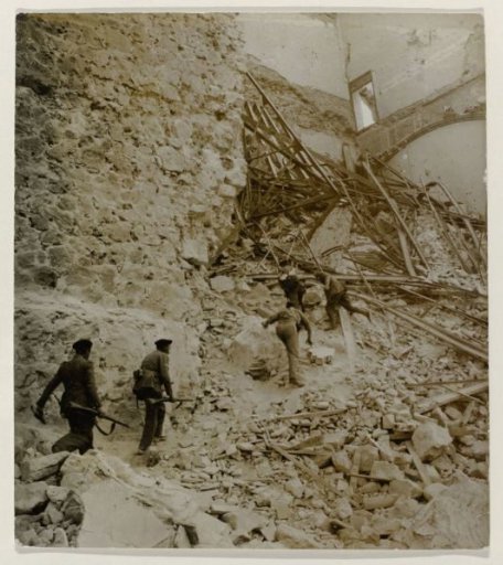 Soldiers in the Ruins of the Alcázar