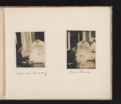 Isabel Wachenheimer with her mother Else Wachenheimer-Moos and an unknown nurse on Isabel's first day in the sun, June-July 1928, Hamburg