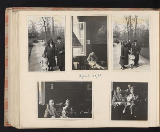 Isabel Wachenheimer and her mother Else Wachenheimer-Moos during a visit from uncle Willy Moos, April 1931, Munich