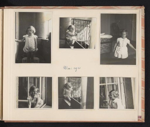 Isabel Wachenheimer around and about the balcony of the Wachenheimer family residence, May 1931, Munich