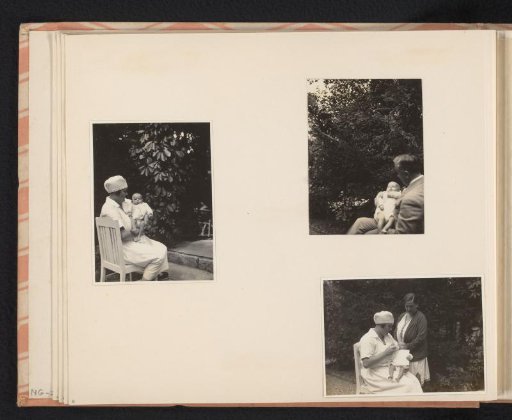 Isabel Wachenheimer three months old with her mother Else Wachenheimer-Moos, her father Eugen Wachenheimer and an unknown nurse, September 1928, Stuttgart