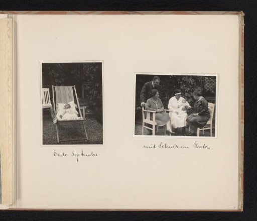 Isabel Wachenheimer three months old with her mother Else Wachenheimer-Moos, an unknown nurse and two unknown people, September 1928