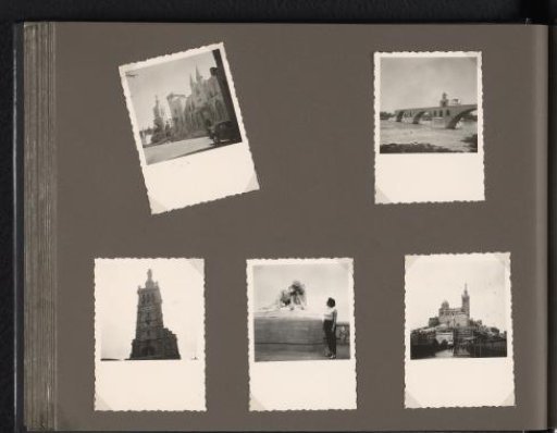 Views of the Papal Palace and the Pont Saint-Bénézet in Avignon, and of Notre-Dame-de-la-Garde and Isabel Wachenheimer at the Pietà outside the basilica in Marseille, France