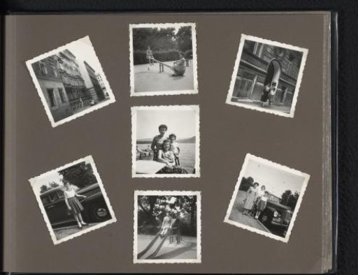 Carol Elon and her mother Isabel Wachenheimer at various locations, possibly in Germany or the United States