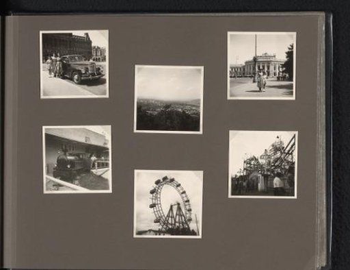 Carol Elon with her mother Isabel Wachenheimer on the street in Vienna and at an amusement park