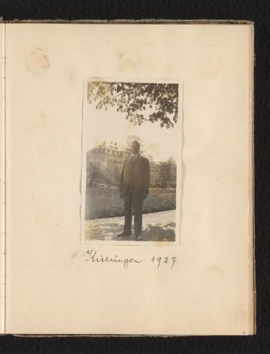 Eugen Wachenheimer in Front of a Large Building, 1927, Bad Kissingen