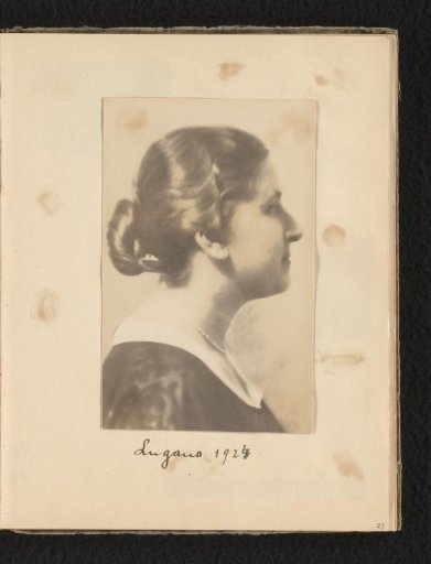 Portrait and Profile of Else Wachenheimer-Moos, 1924, Lugano