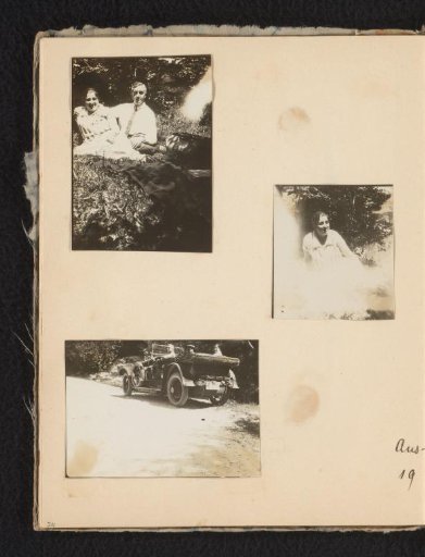 Else Wachenheimer-Moos and Her Husband Eugen Wachenheimer on a Car Excursion in Nature, 1927, Bulgaria