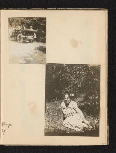 Else Wachenheimer-Moos and Her Husband Eugen Wachenheimer on a Car Excursion in Nature, 1927, Bulgaria