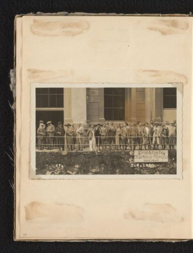 Eugen Wachenheimer with Unknown People, Possibly Colleagues from the Banking Sector, on the Balcony of Trinkhalle Kurhaus, August 7, 1930, Munich