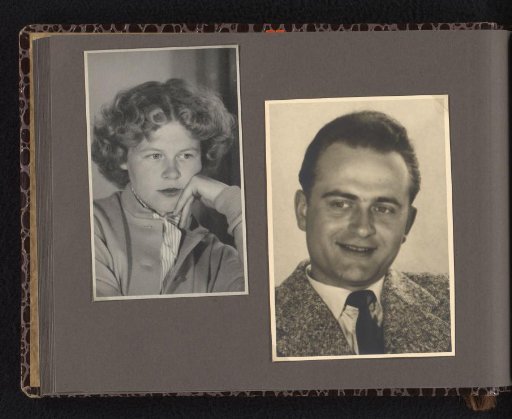 Portraits of an unknown man and woman, probably personal acquaintances of Isabel Wachenheimer, 1956