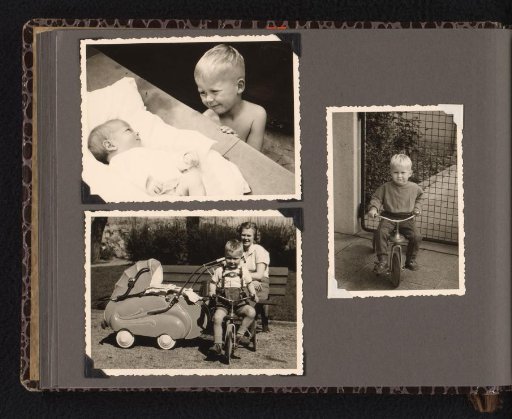 Two unknown children and an unknown woman, probably children of personal acquaintances of Isabel Wachenheimer, 1958-1959
