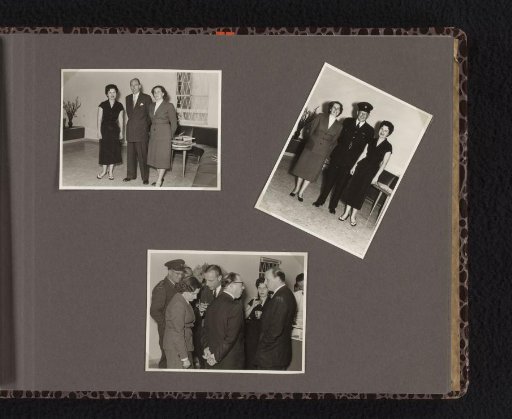 Isabel Wachenheimer with KLM employees, 1954, Israel