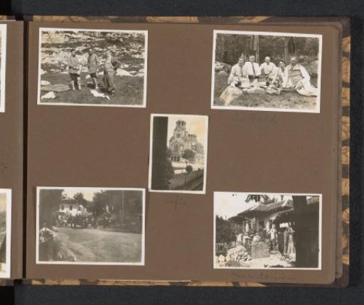 Eugen Wachenheimer and Else Wachenheimer-Moos in Bulgarian landscapes with unknown men, during a tour of Bulgaria by Eugen and his wife Else Wachenheimer-Moos, 1926–1927