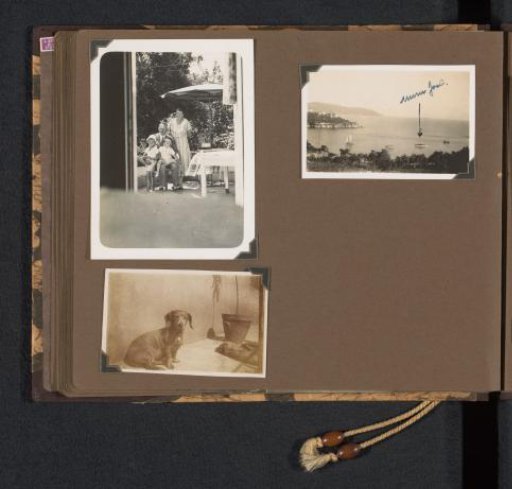 Unknown persons, dog and boats, possibly during a tour of Bulgaria by Eugen Wachenheimer and Else Wachenheimer-Moos, 1926–1927, Bulgaria?