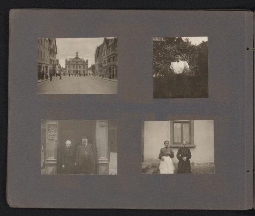 Street scene with various people