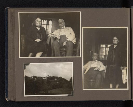Meir Wachenheimer and his wife Mathilde Wachenheimer-Wertheimer in a domestic setting and view of Albeck, July 1932, Nuremberg