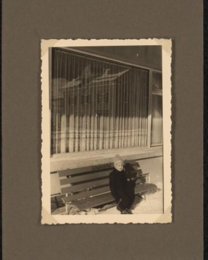Isabel on a bench