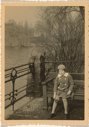 Isabel Wachenheimer on a Bench by the River Alster in Hamburg, 1935