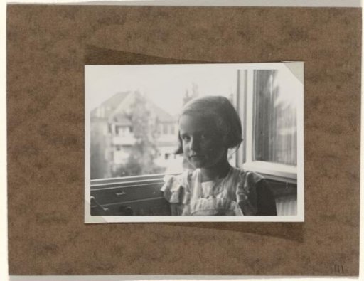 Isabel Wachenheimer in front of an open window in the Wachenheimer family home in Stuttgart