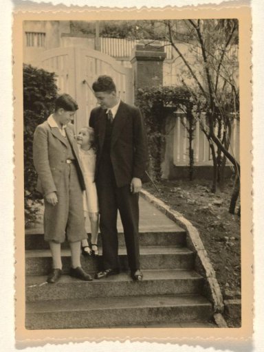 Isabel Wachenheimer with Her Cousins Klaus and Werner Zürndorfer, in the Garden of the Wachenheimer Family in Stuttgart, 1935